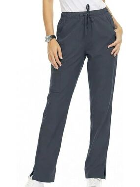 Tall Large MediChic Straight Leg Scrub Pants in Pewter